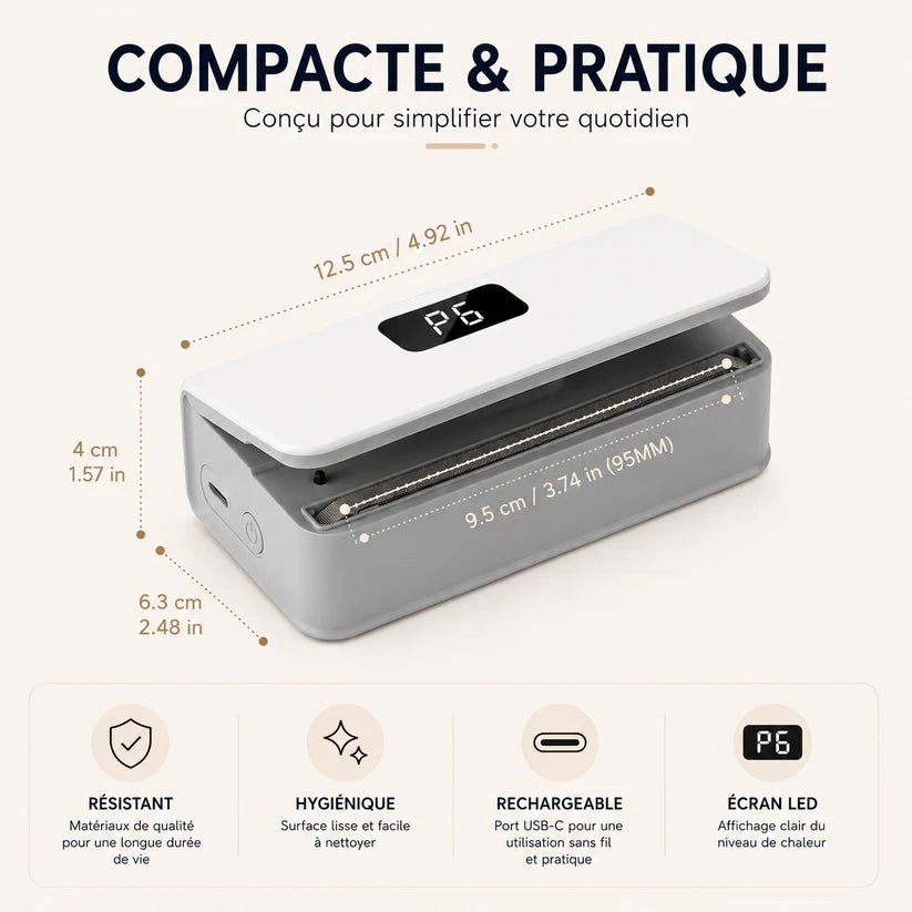 French Table™ – Mini Scelleur & Coupe-Sac 2-en-1