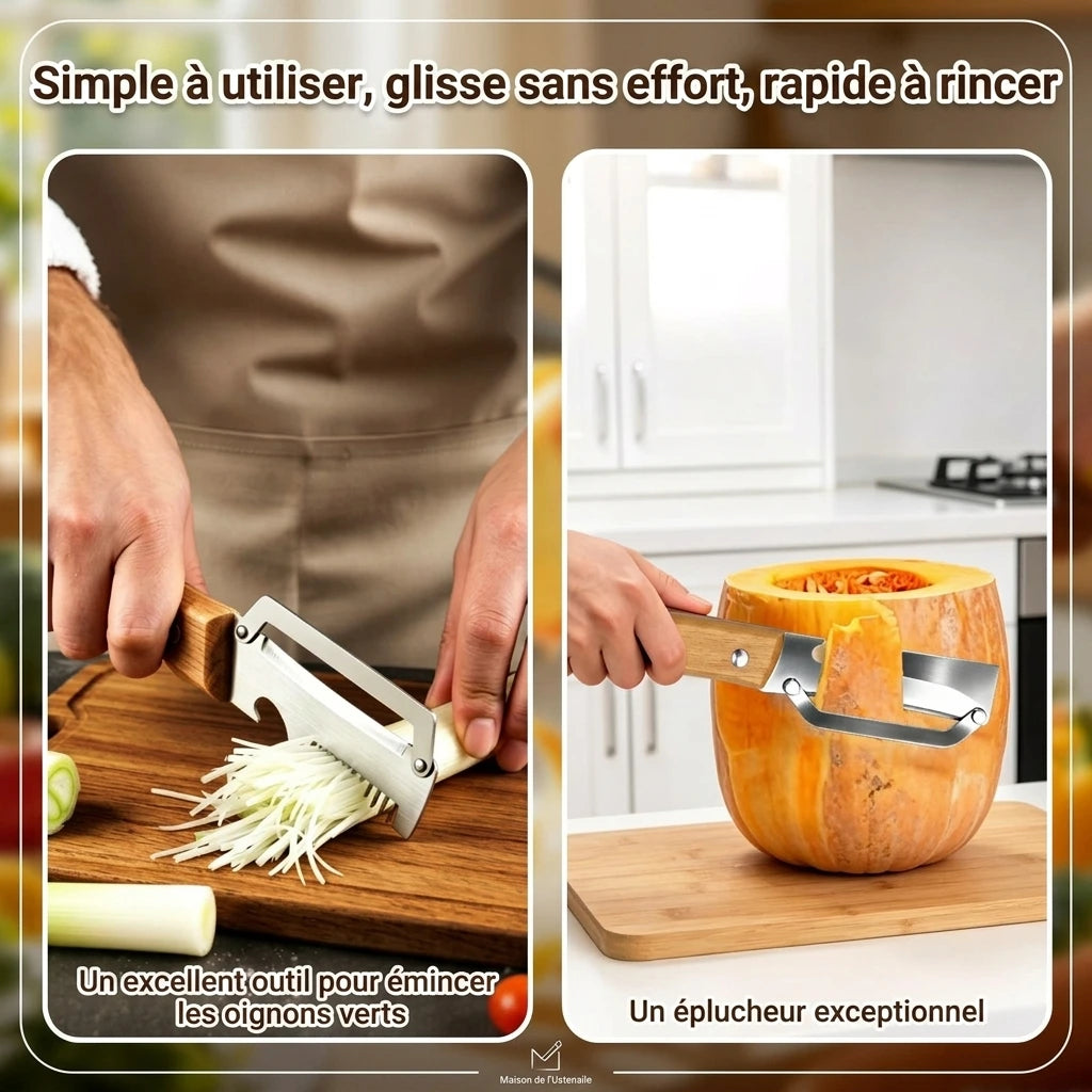 Pack Duo Inox - Éplucheur & Trancheur Multifonction