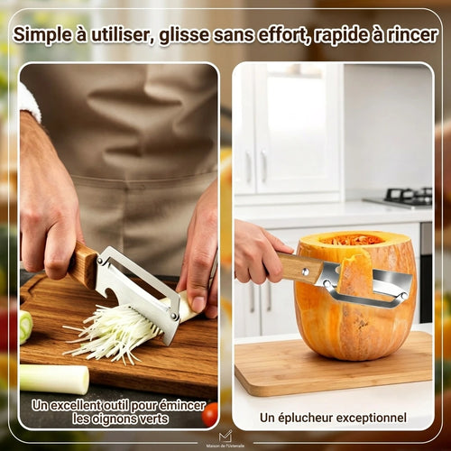 Pack Duo Inox - Éplucheur & Trancheur Multifonction
