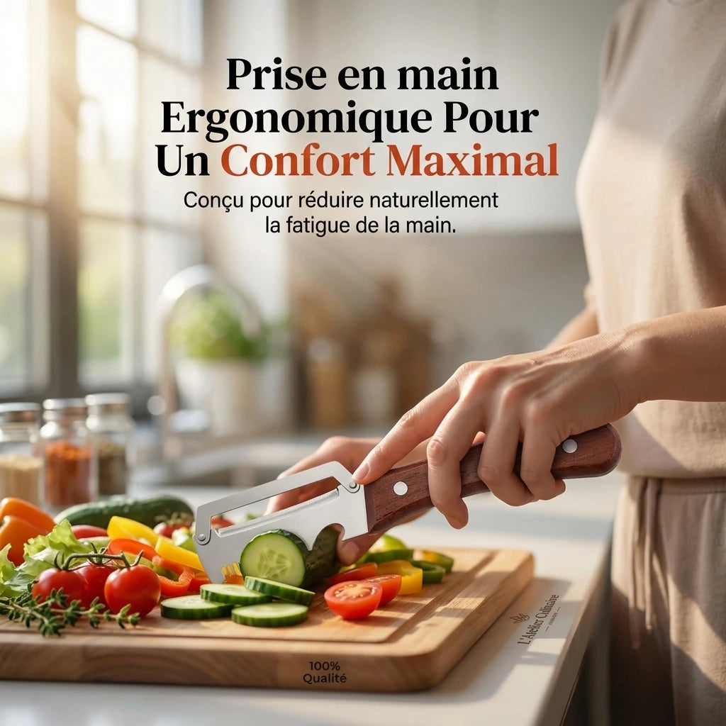 Pack Duo Inox - Éplucheur & Trancheur Multifonction