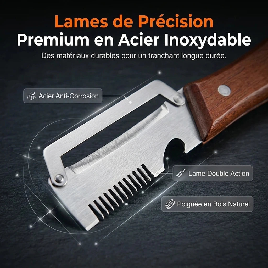 Pack Duo Inox - Éplucheur & Trancheur Multifonction